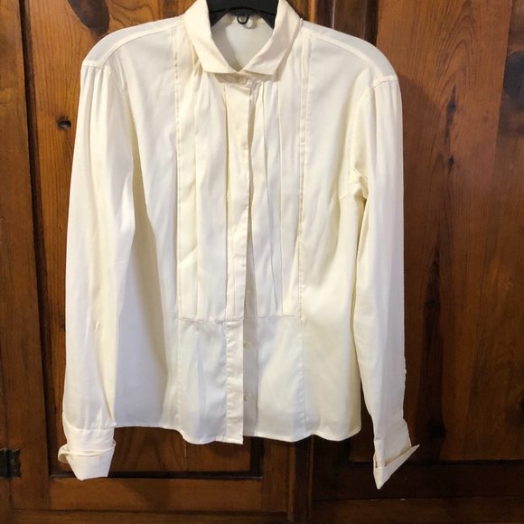 Brunello Cucinelli Women's Ivory Cream Colored Long Sleeve Button Down Shirt M - Picture 1 of 9